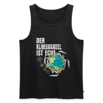 environmental Protection - Men's Premium Organic Tank Top - black - Front - AI Model Male 178 light (178cm)