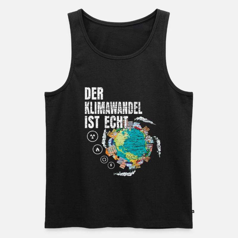 Umweltschutz - Männer Premium Bio Tank Top - Schwarz