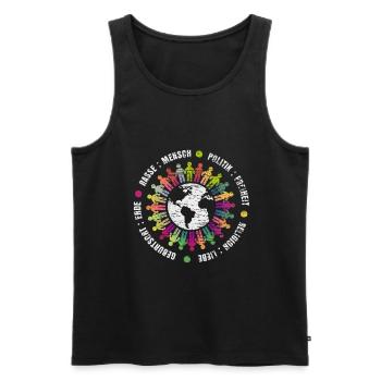 Klimaschutz Umweltfreundlich - Männer Premium Bio Tank Top - Schwarz - Vorne - AI Model Male 178 light (178cm)