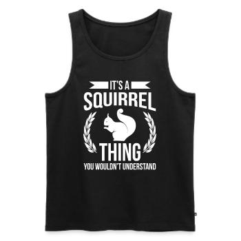 Squirrel thing - Men's Premium Organic Tank Top - black - Front - AI Model Male 178 light (178cm)
