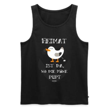 La maison est l'endroit où les bouffées de mouette - Débardeur bio Premium Homme - noir - Devant - AI Model Male 178 light (178cm)