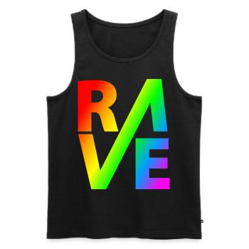 Rave Regenbogen Lgbt - Männer Premium Bio Tank Top - Schwarz - Vorne - Michal (187cm)