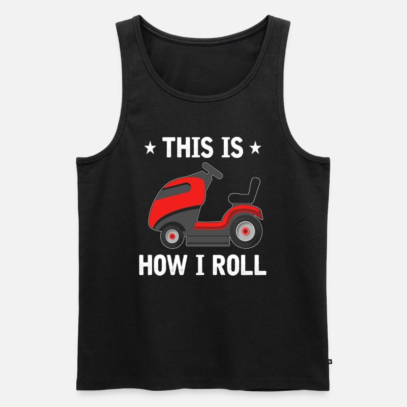Rasenmäher Gartenarbeit - Männer Premium Bio Tank Top - Schwarz