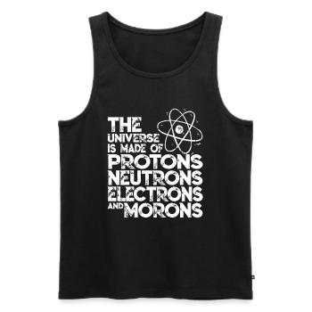 Funny astronomy astronomy physicist shirt - Men's Premium Organic Tank Top - black - Front - AI Model Male 178 light (178cm)