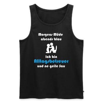 Everyday Caregiver Everyday Caregiver Carer - Men's Premium Organic Tank Top - black - Front - AI Model Male 178 light (178cm)