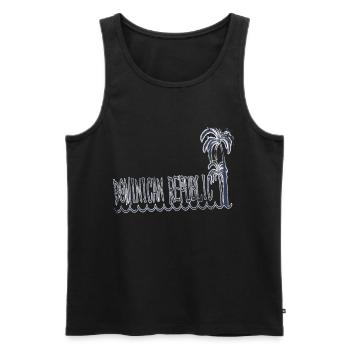 Cadeau de voyage pays République dominicaine - Débardeur bio Premium Homme - noir - Devant - Michal (187cm)