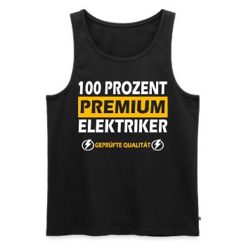 Electrician Electricity Electricity Occupation Gift - Men's Premium Organic Tank Top - black - Front - AI Model Male 178 light (178cm)