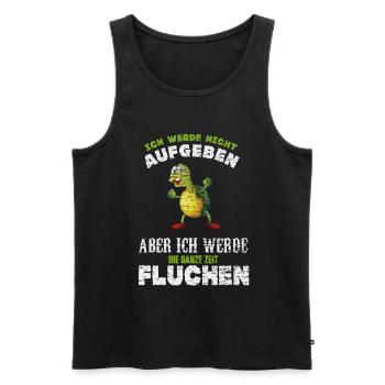 Sports Running Fitness Cursing Turtle - Men's Premium Organic Tank Top - black - Front - AI Model Male 178 light (178cm)