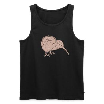 Kiwi Bird - Débardeur bio Premium Homme - noir - Devant - AI Model Male 178 light (178cm)