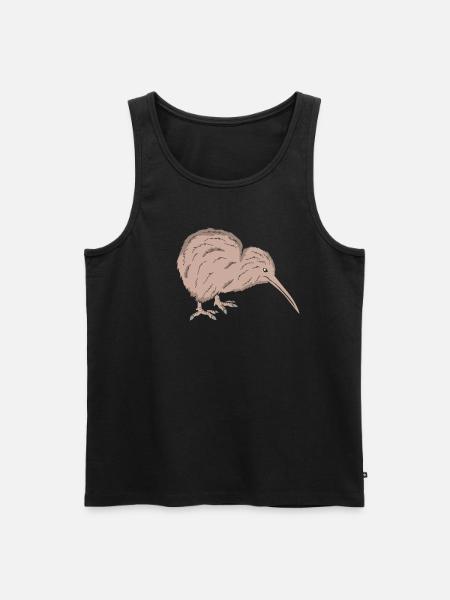 Kiwi Vogel - Männer Premium Bio Tank Top - Schwarz