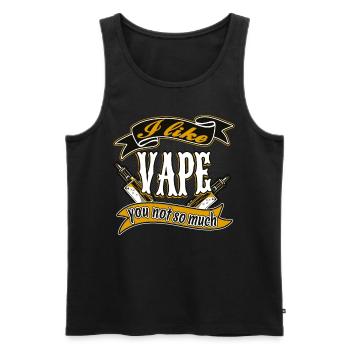 Vape Dampfer vintage - Männer Premium Bio Tank Top - Schwarz - Vorne - AI Model Male 178 light (178cm)