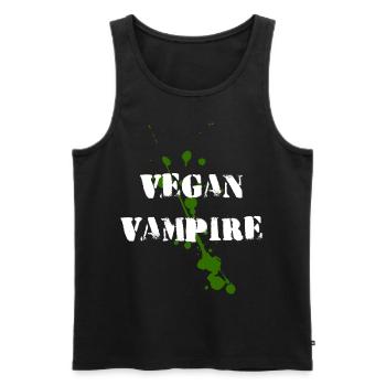 Vegan Vampire Vegan Vampire Halloween - Débardeur bio Premium Homme - noir - Devant - AI Model Male 178 light (178cm)