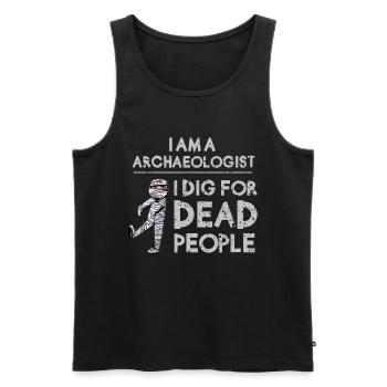 Archaeologist Hobby Sport Leisure Gift - Men's Premium Organic Tank Top - black - Front - Michal (187cm)