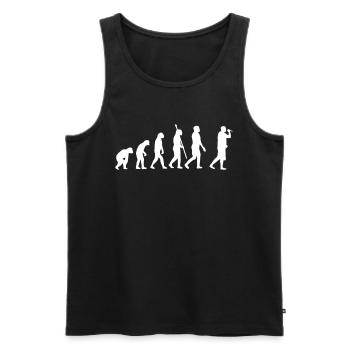 Evolution Rapper Histoire de rap Hip-Hop Rap - Débardeur bio Premium Homme - noir - Devant - Michal (187cm)