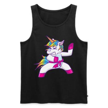 Karaté Licorne Judo Taekwondo Ninja Kung Fu - Débardeur bio Premium Homme - noir - Devant - Michal (187cm)