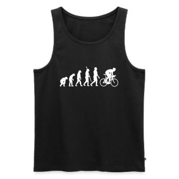 Fahrrad Evolution Fahrradfahrer Entwicklung Bike - Männer Premium Bio Tank Top - Schwarz - Vorne - AI Model Male 178 light (178cm)