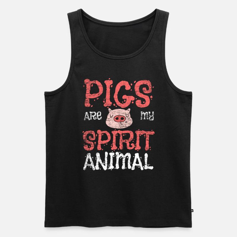 Schweine - Männer Premium Bio Tank Top - Schwarz