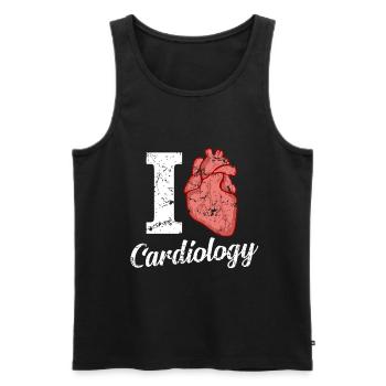 cardiologie - Débardeur bio Premium Homme - noir - Devant - Michal (187cm)