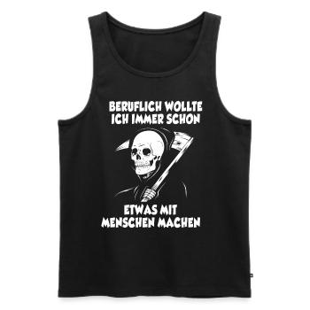 Grim Reaper Halloween - Men's Premium Organic Tank Top - black - Front - AI Model Male 178 light (178cm)