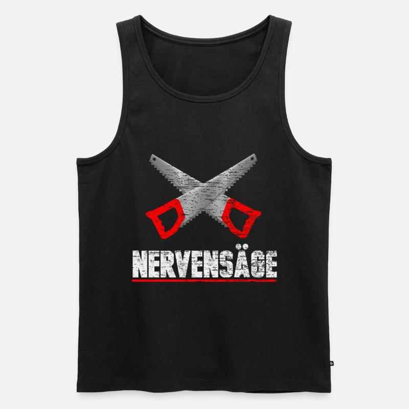 Nervensäge Lustig - Männer Premium Bio Tank Top - Schwarz