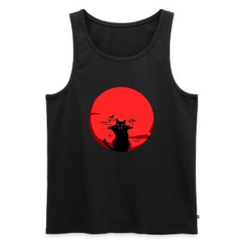 Black cat vampire - Men's Premium Organic Tank Top - black - Front - Michal (187cm)