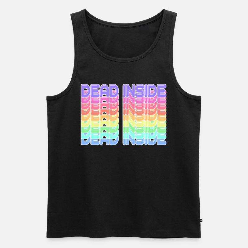 Dead Inside Rainbow - Men's Premium Organic Tank Top - black