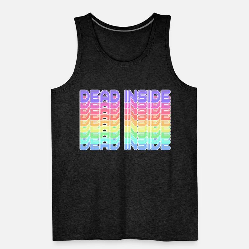 Dead Inside Rainbow Men's Premium Organic Tank Top