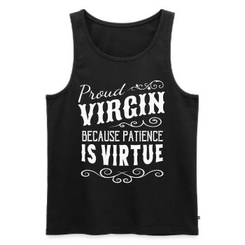 Fier Christ Christin - Débardeur bio Premium Homme - noir - Devant - Michal (187cm)