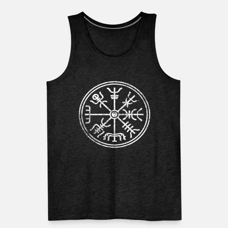 Wikinger Kompass Symbole Zeichen Männer Premium Bio Tank Top