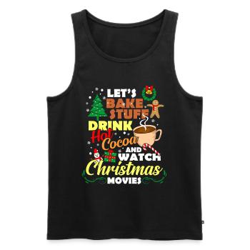 Christmas Cocoa Hot Chocolate Hot Chocolate - Men's Premium Organic Tank Top - black - Front - AI Model Male 178 light (178cm)