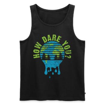 Fridays For Future Politique - Débardeur bio Premium Homme - noir - Devant - AI Model Male 178 light (178cm)