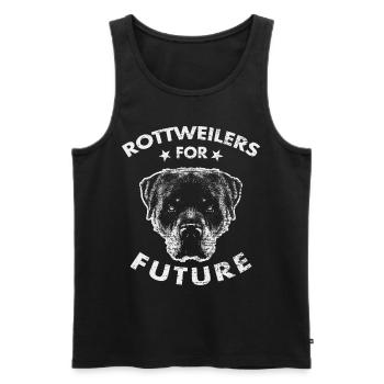 Rottweiler Kampfhund Tierschutz - Männer Premium Bio Tank Top - Schwarz - Vorne - AI Model Male 178 light (178cm)