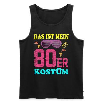 80er Jahre - Männer Premium Bio Tank Top - Schwarz - Vorne - Michal (187cm)