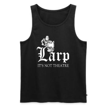 Larp is not a theater - Men's Premium Organic Tank Top - black - Front - Michal (187cm)