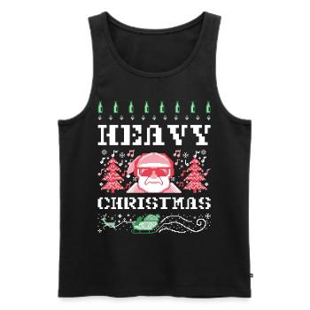 Ugly Christmas Design Heavy Metal - Men's Premium Organic Tank Top - black - Front - Michal (187cm)