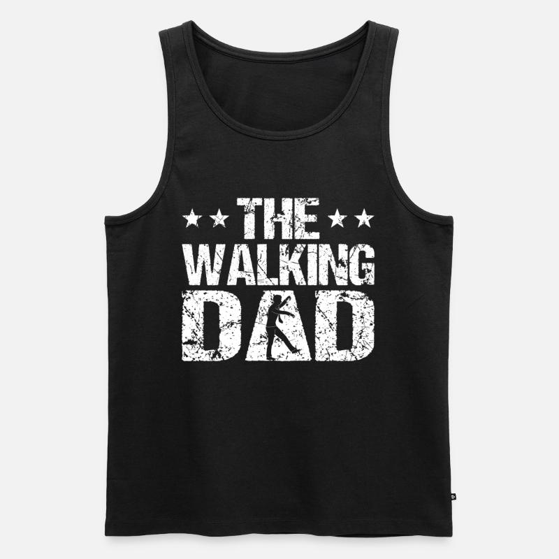 The Walking Dad - Männer Premium Bio Tank Top - Schwarz