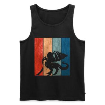 Battle Dragon Dragon - Men's Premium Organic Tank Top - black - Front - AI Model Male 178 light (178cm)