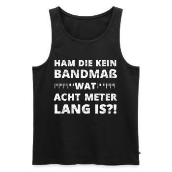 Kranplätze müssen verdichtet sein - Männer Premium Bio Tank Top - Schwarz - Vorne - AI Model Male 178 light (178cm)
