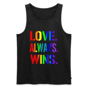 Gay Pride Gift - Men's Premium Organic Tank Top - black - Front - Michal (187cm)