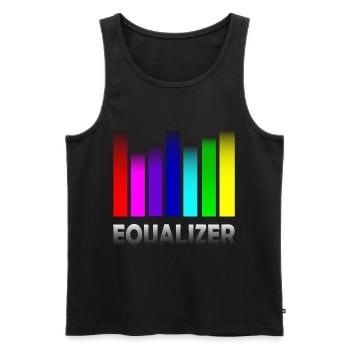 Gay Pride Gift - Men's Premium Organic Tank Top - black - Front - Michal (187cm)