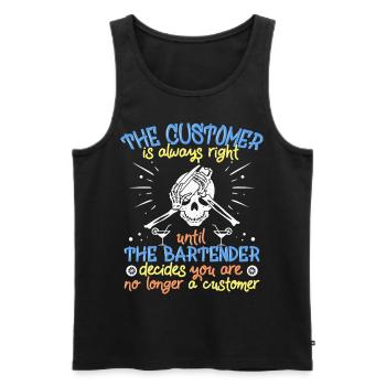 Kellner Kellnerin Barmann Barfrau Barkeeper Shirt - Männer Premium Bio Tank Top - Schwarz - Vorne - AI Model Male 178 light (178cm)