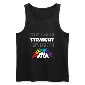 Gay Pride Gift - Men's Premium Organic Tank Top - black - Front - Michal (187cm)