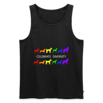 Gay Pride Gift - Men's Premium Organic Tank Top - black - Front - Michal (187cm)