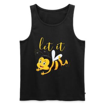 Niedlich ließ es Bienen-Imkergeschenk - Männer Premium Bio Tank Top - Schwarz - Vorne - Michal (187cm)