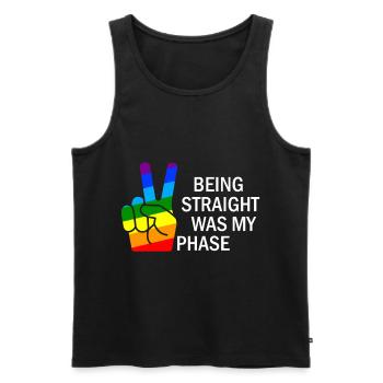 Gay Pride Gift - Men's Premium Organic Tank Top - black - Front - Michal (187cm)