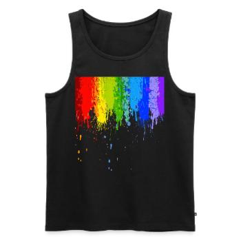 Gay Pride Gift - Men's Premium Organic Tank Top - black - Front - Michal (187cm)