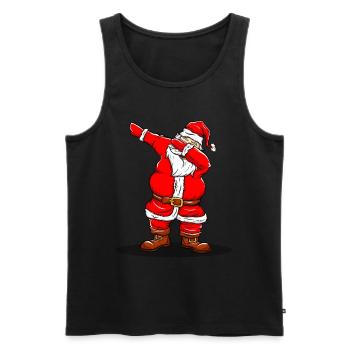 Tamponner le cadeau du père noël t-shirt drôle - Débardeur bio Premium Homme - noir - Devant - Michal (187cm)