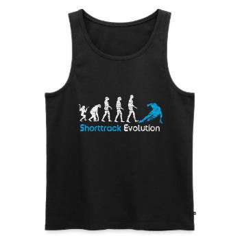 Shorttrack Evolution Turnier Geschenk - Männer Premium Bio Tank Top - Schwarz - Vorne - AI Model Male 178 light (178cm)