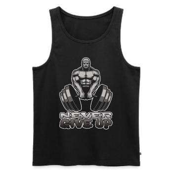 Bodybuilder Fitness Body Gym Muskelmann Geschenk - Männer Premium Bio Tank Top - Schwarz - Vorne - AI Model Male 178 light (178cm)