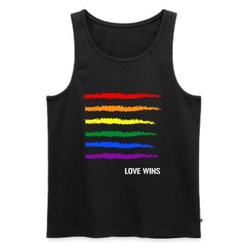 Gay Pride Geschenk - Männer Premium Bio Tank Top - Schwarz - Vorne - AI Model Male 178 light (178cm)